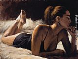 Paola in Bed by Fabian Perez